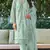 Light green embroidered organza semi stitched salwar suit
