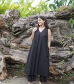 Black Cotton silk kurta & bottom