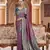 purple woven banarasi silk belnd  zari jacquard work designer saree 