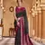 black geomatrical butti banarasi silk blend zari jacquard work designer saree