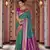 teal gadhval banarasi Silk Blend jacquard butti work designer saree