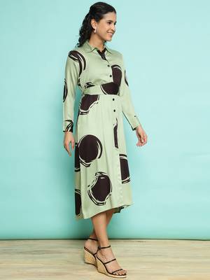 Senorita english green modal printed top , full sleeve 3