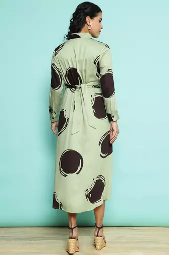 Senorita english green modal printed top , full sleeve