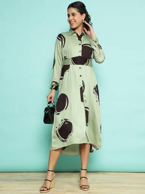 Senorita english green modal printed top , full sleeve 5