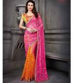 Shaded Chandelier net saree with blouse