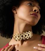 Gold olvine necklace