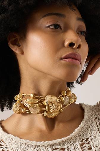 Gold marza choker