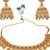 Traditional lightweight indian jewelry set godess laxmi frill gold plated necklace with jhumki earring for women