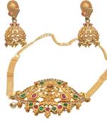 Traditional indian gold plated choker necklace stylish lightweight jewelry for women fashion indian jewellery