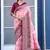 Pink zari work pashmina silk blend tranding heavy saree with blouse for party wear
