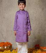 Lavender hand embroidred kurta