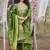 Green silk blend jacquard kurta pant with dupatta