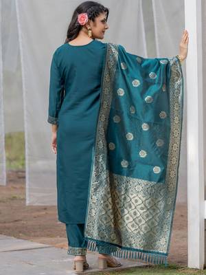 Rama rayon jacquard kurta pant with dupatta 2