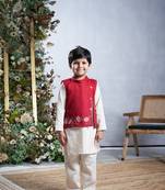 Dark pink lotus bandi set