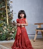 Rust hand embroidered 