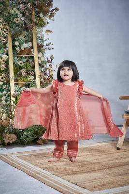 Rust gota pita work anarkali set 1