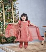 Rust gota pita work anarkali set