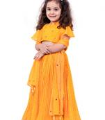 Yellow bandhani ghaghra set