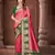 Pink pashmina silk blend zari woven work heavy designer border saree for wedding wear