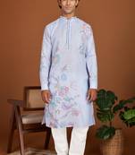 Arruga cotton linen floral printed kurta pyjama