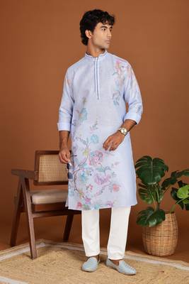 Arruga cotton linen floral printed kurta pyjama 2