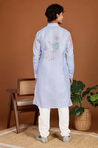 Arruga cotton linen floral printed kurta pyjama