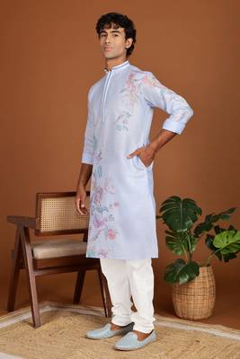 Arruga cotton linen floral printed kurta pyjama 4