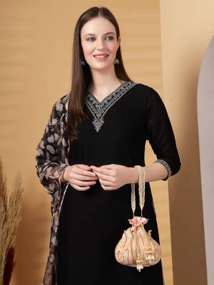 lotus pastel peach & gold floral embellished velvet potli 9