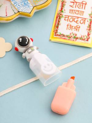 NVR Kids Sketch Pen Designer Assorted Thread Rakhi with Roli Chawal Chandan & Mishri 1