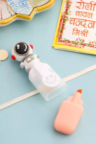 NVR Kids Sketch Pen Designer Assorted Thread Rakhi with Roli Chawal Chandan & Mishri