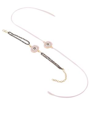 set of 2 pink round shape artificial stones bhaiya bhabhi rakhi with roli chawal chandan & mishri 5