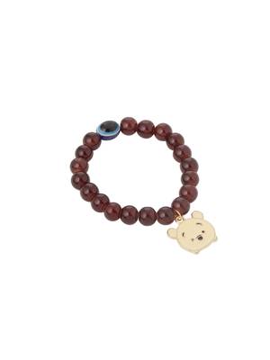 kids cartoon design brown artificial beads thread rakhi with roli chawal chandan & mishri 4