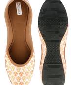 Cushioned peach brocket flats