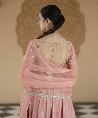 Pink embroidered sharara set 4