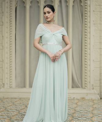 Ice bue embroidered dress 1