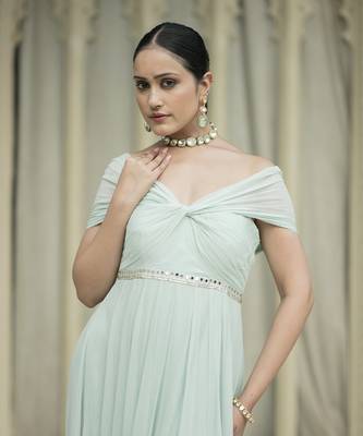 Ice bue embroidered dress 3
