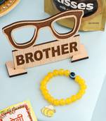 kids cartoon design yellow artificial beads thread rakhi, combo for rakshabandhan