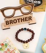 kids cartoon design brown artificial beads thread rakhi, combo for rakshabandhan