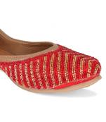 Sleek pearl red flats