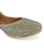 Sleek pearl grey flats