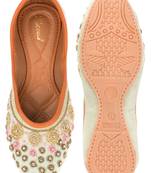 Grey embroidered flats