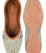 grey multicolor pearl flats