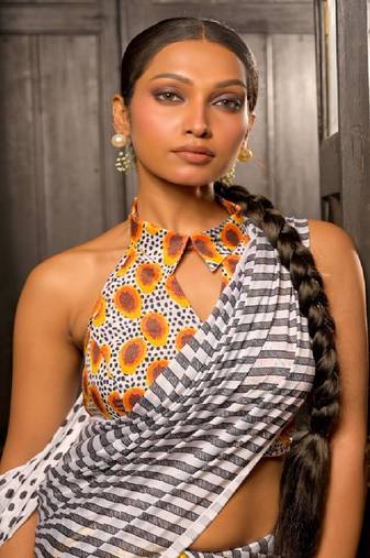 White Chiffon Designer Blouse