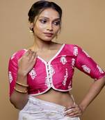 Rani Pink Dupion Silk Designer Blouse