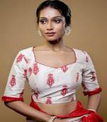 Cream Dupion Silk Designer Blouse