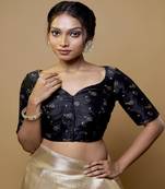 Black Dupion Silk Designer Blouse