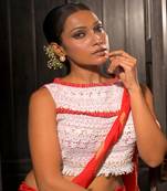 Red Gamcha Designer Blouse