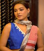 Red Gamcha Designer Blouse