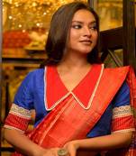 Blue Dola Silk Designer Blouse