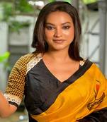 Black Dola Silk Designer Blouse